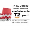 Confezione da 72 pezzi New Jersey 36pz ROSSO+36pz BIANCO H60x100xh40 6,5kg in polietilene zavorabbili