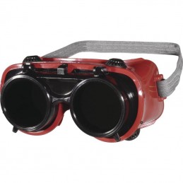Occhiali da lavoro a maschera per saldatura tinta 5 Ribaltabili Montatura PVC Ventilazione indiretta elastico Deltaplus TOBA2